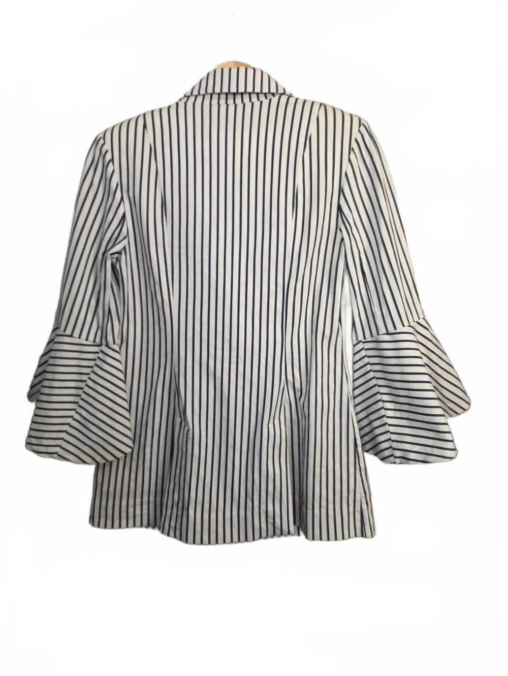 Cabi white and navy striped blazer Size 2 - Picture 3 of 11